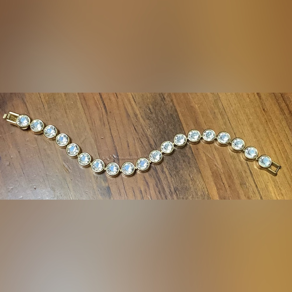 Swarovski Touchstone Crystal Ice Bracelet - Golden